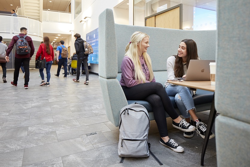 Students in Bay Campus Library