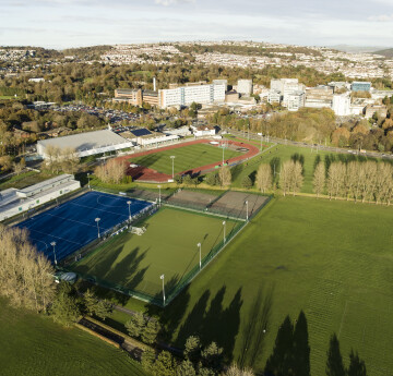 Aerial image of Swansea Bay Sports Park