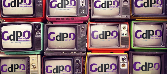 Televisions displaying the GDPO logo