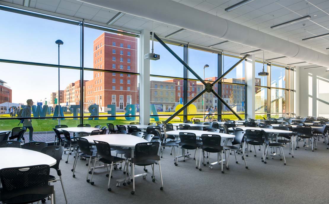 A bright and airy space on campus