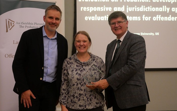 Dr Bridget Kerr Collects Award from the Confederation of European Probation
