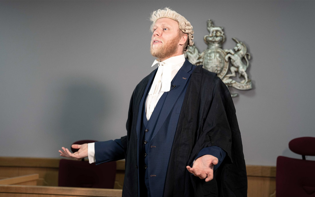 A lecturer in the Mock Court