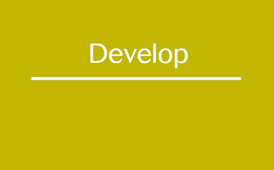 Develop logo in yellow