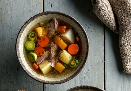 a bowl of broth - called cawl