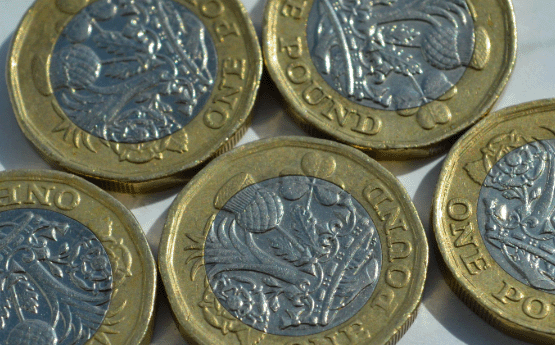 Collection of pound coins