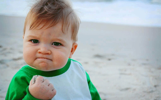 The fist bump baby meme.