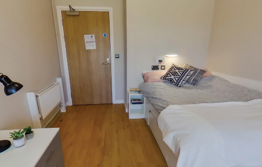 Our adapted en-suite bedroom is located on our Bay Campus