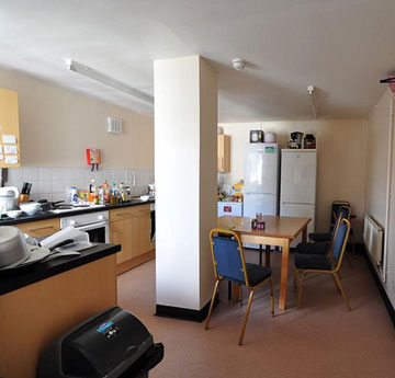 En-suite room flat communal kitchen in Beck House