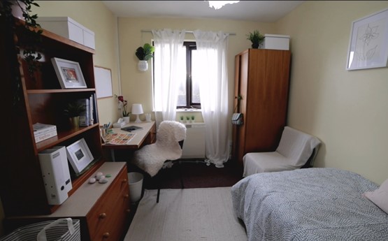 a furnished bedroom in Hendrefoilan