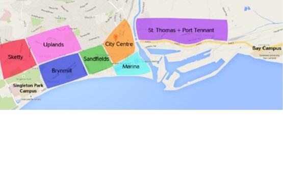 Swansea Area Map