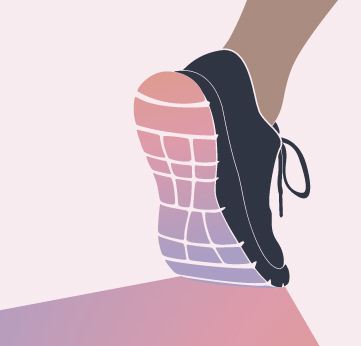 A running shoe