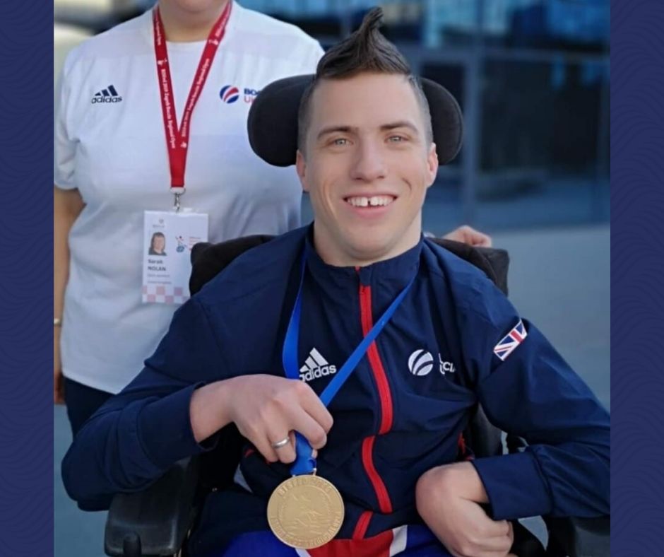 David Smith with his gold medal.