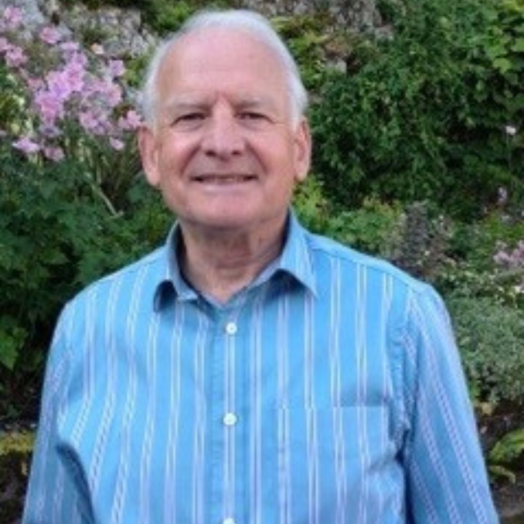 Man wearing a blue shirt smiling at the camera