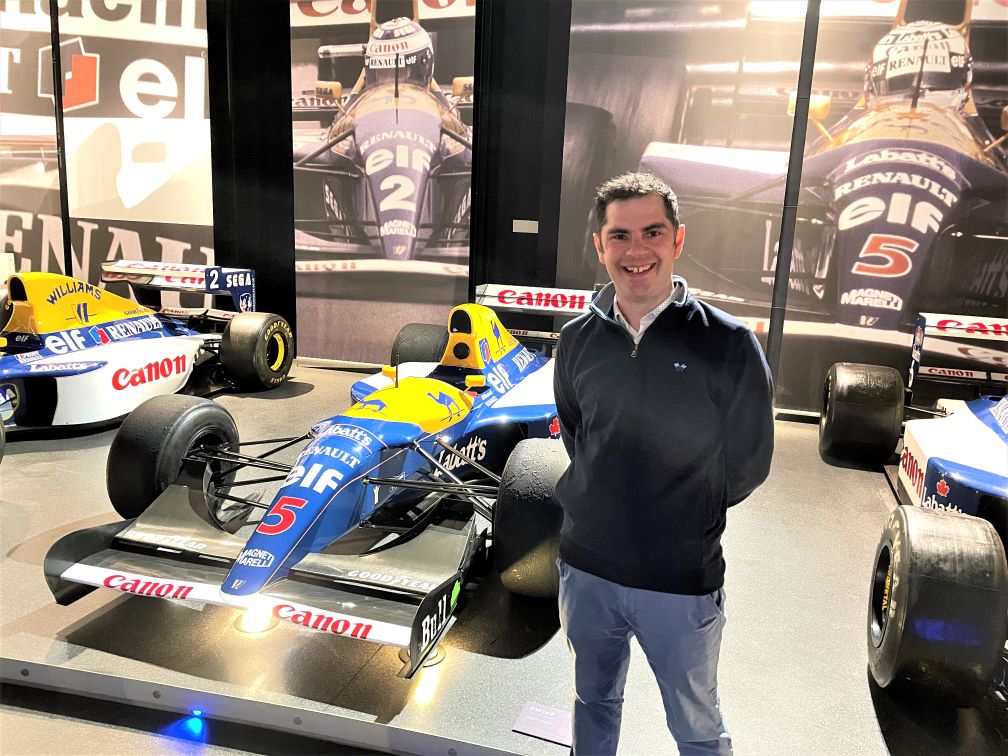 Matt with Nigel Mansells FW14B