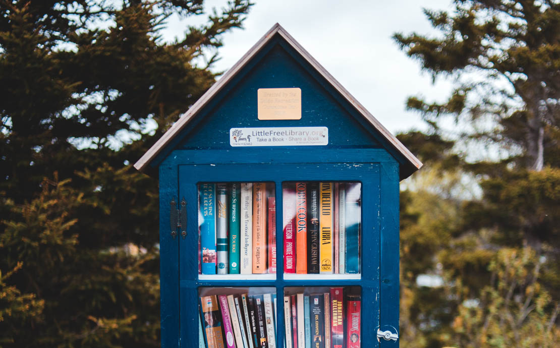 Image of book inside the tiny house 