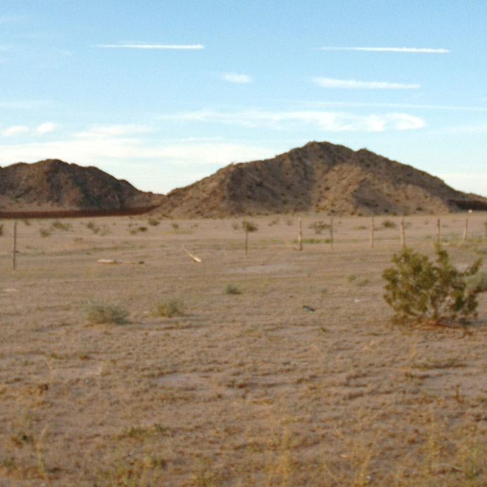 Image of the desert and a tiny hills