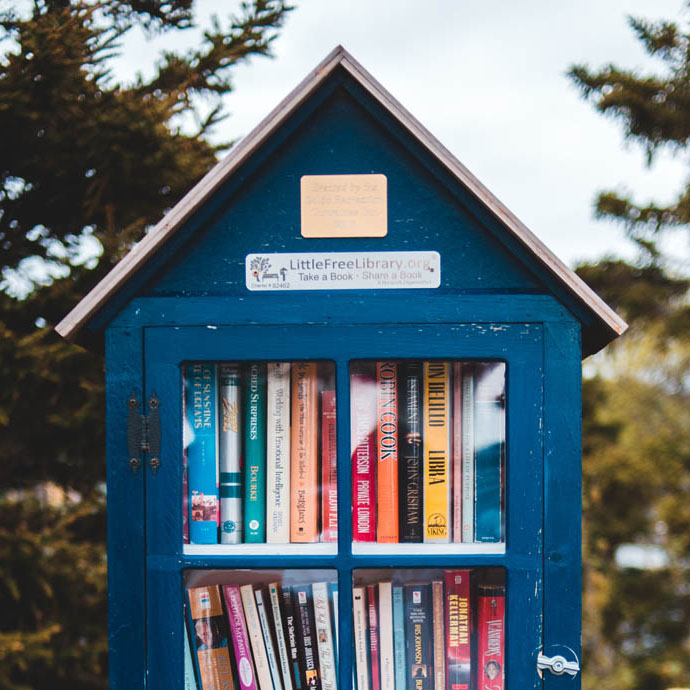 An image of a tiny book house