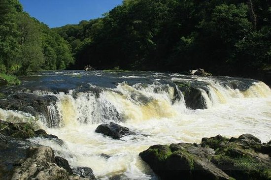Waterfall and fast flowing river 