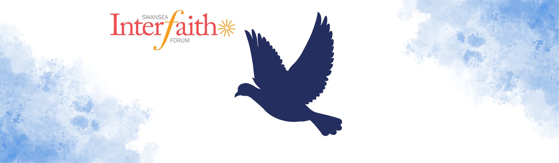 Icon for interfaith - a dove and the swansea interfaith logo