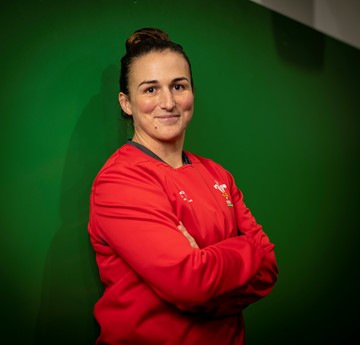 Siwan Lillicrap in her Wales rugby kit 