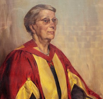 A painted portrait of Florence Mockeridge 