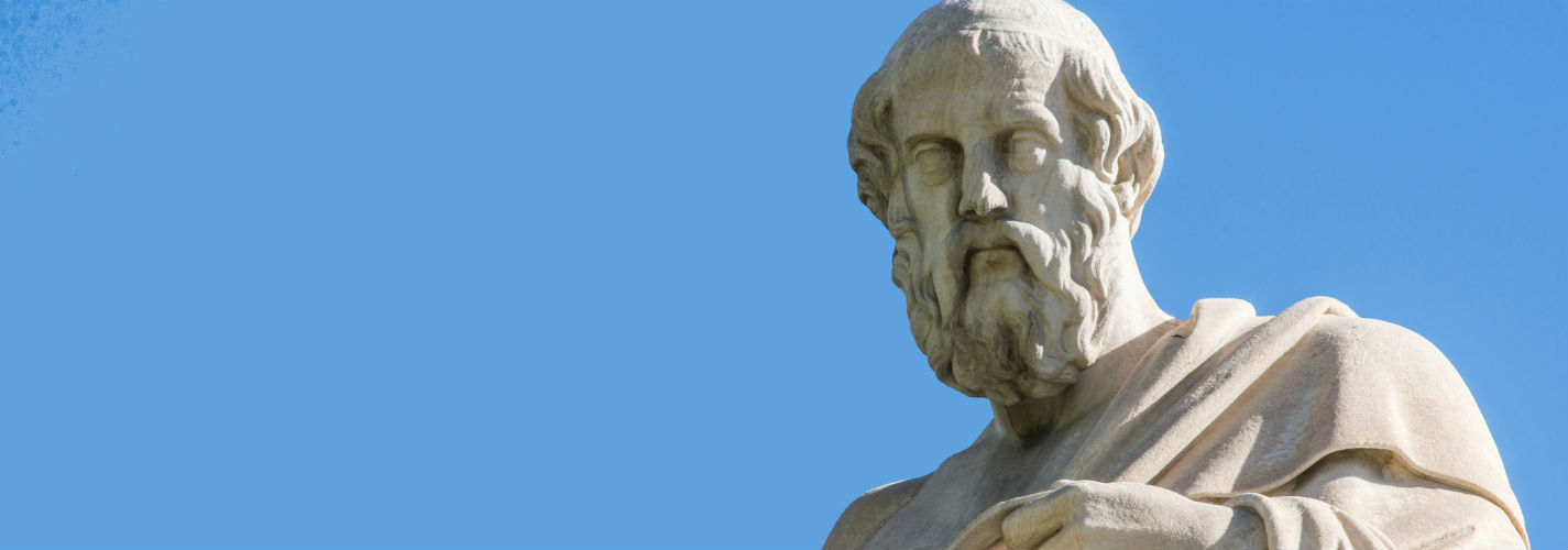 Neoclassical statue of Plato (Greek ancient philosopher)