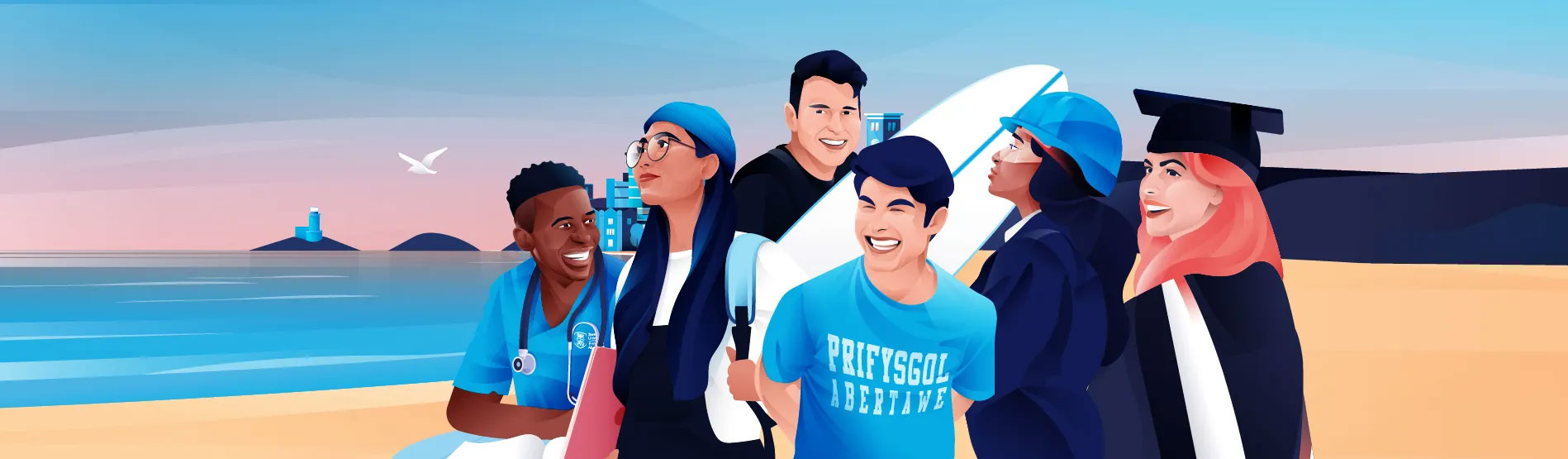 Animation of Swansea students. 