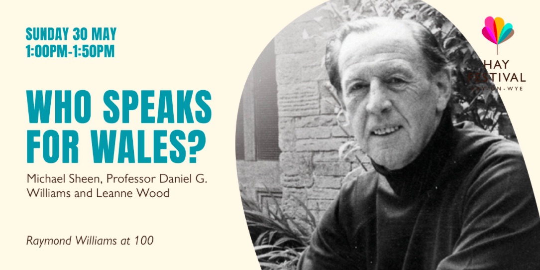 This is a promotional image, advertising the Raymond Williams event at Hay Festival 2021