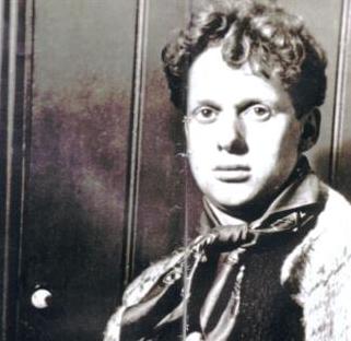 Black and white image of Dylan Thomas