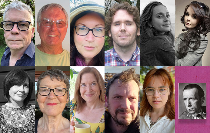 Images of the 12 shortlisted authors
