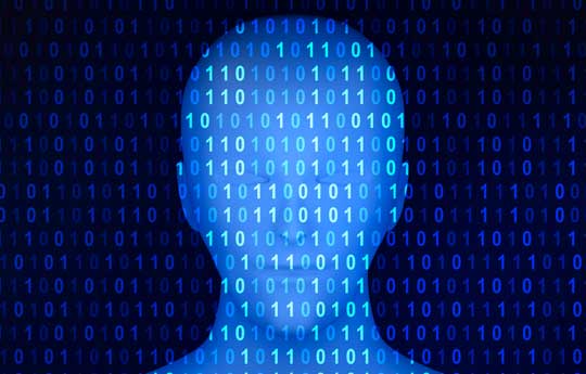 Abstract image of a binary man