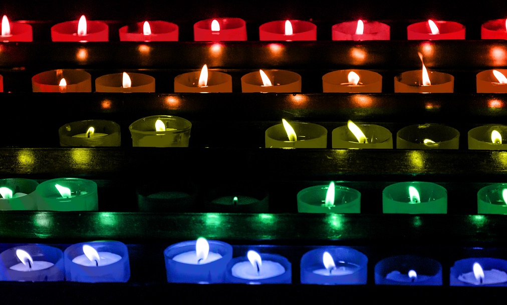 colourful candle votives