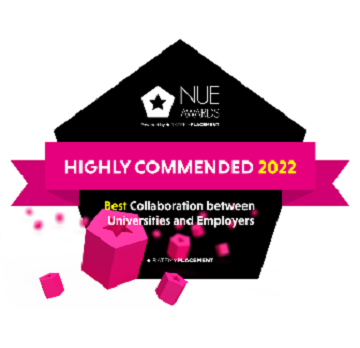 Highly Commended for Best Collaboration with an Employer, Aspire2Be at the National Undergraduate Employability Awards 