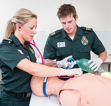 Paramedics learning clinical skills