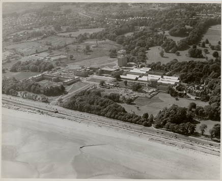 swansea university birds eye view in 1950s
