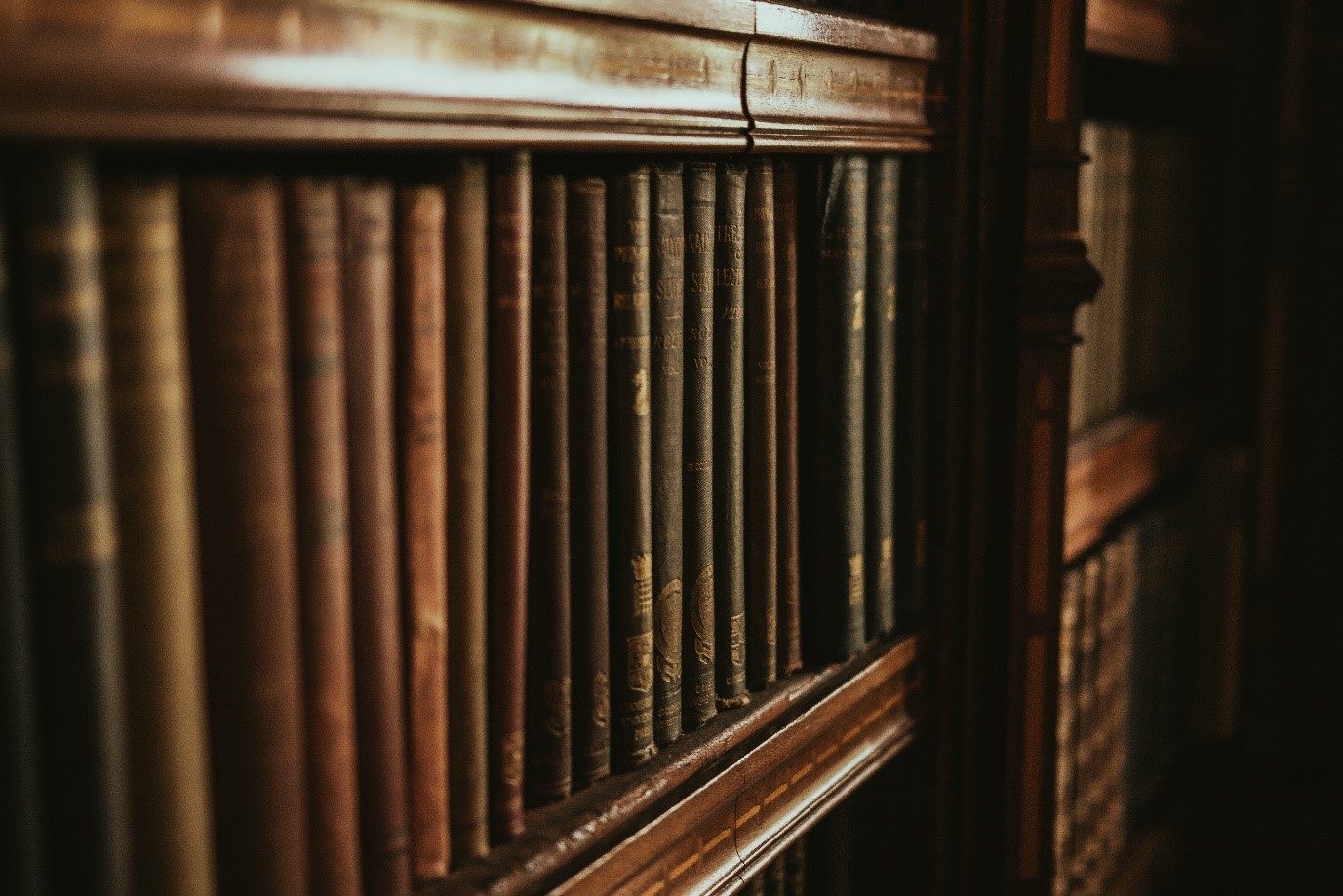 Old Wooden Bookshelf