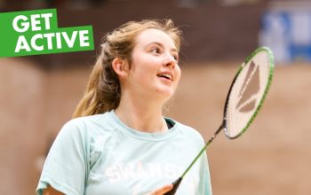 Get ACTIVE student playing badminton