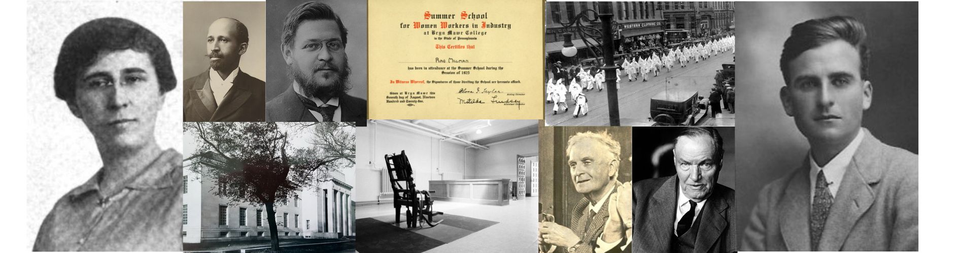 Collage o luniau du a gwyn o fywyd Illtyd David