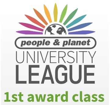 People & Planet University League 1st Class Award Logo