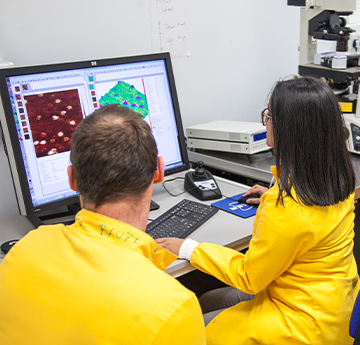 Researchers in Yellow Coat