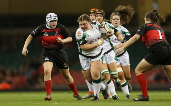 Swansea student in action at Wales Women's Varsity Match