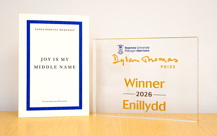 Trophy with winning book