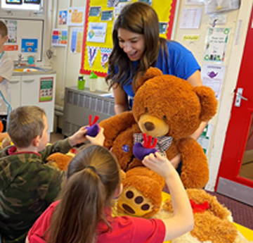 Dr Teddy with Students