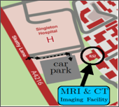 map o leoliad Clinical Imaging facility