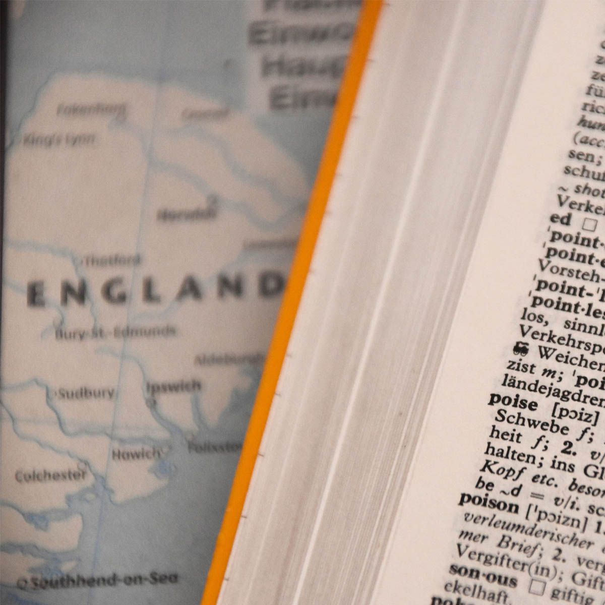 An English map and book