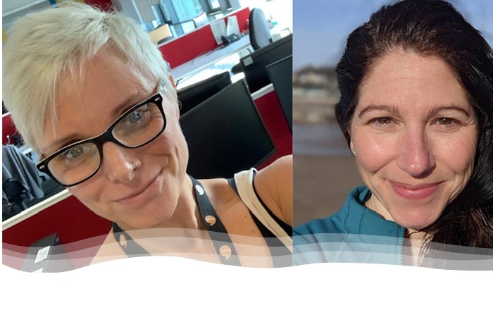 Lluniau pen a phaniced dwy fenyw