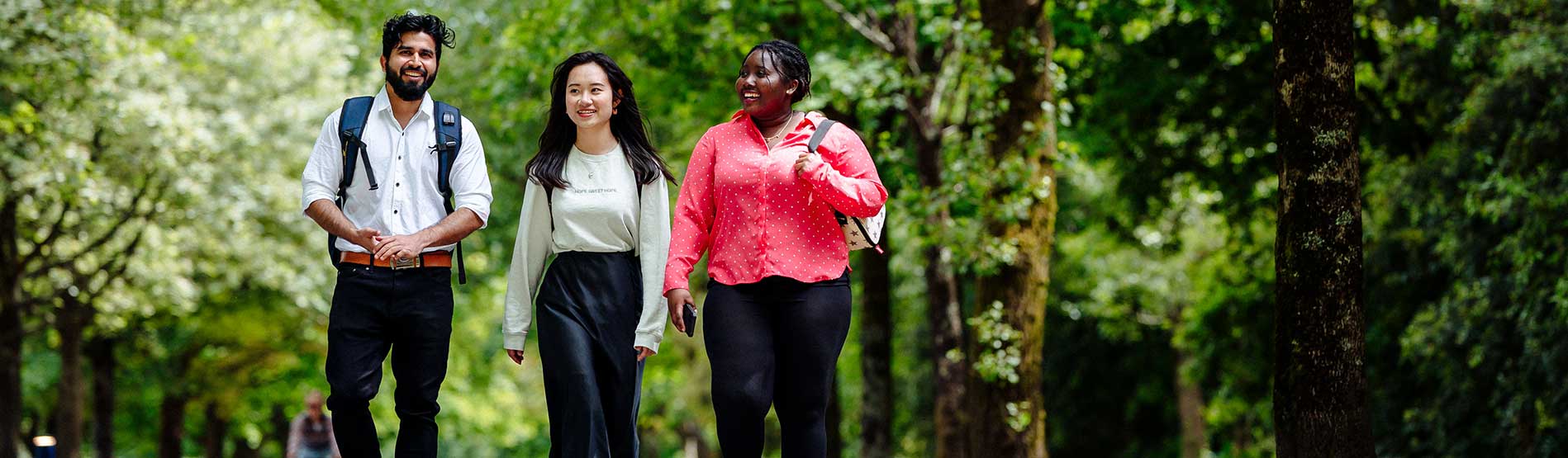 Students walking to Singleton Park Campus