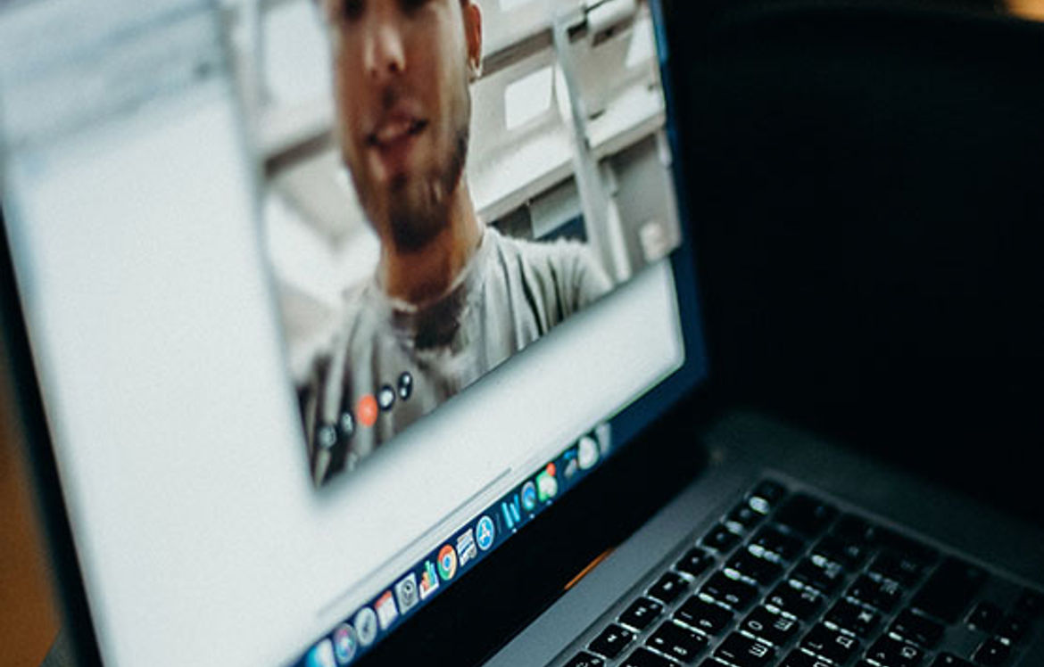 Zoom call with student