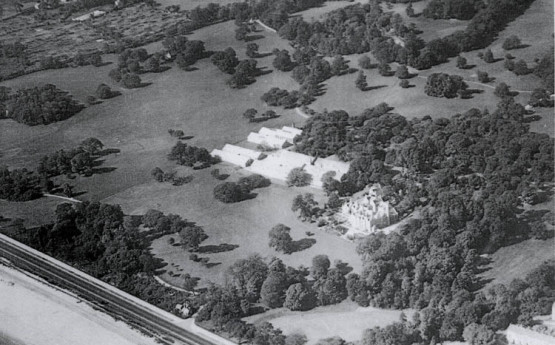 1920s aerial shot of Singleton Park Campus
