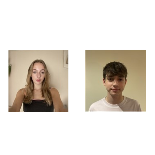 Delwedd o'r ddau gystadleuydd